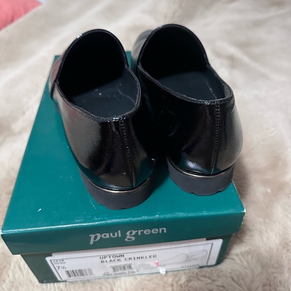Paul Green Uptowm Sleek Black Womem’s Crinkle Loafers 7.5 - Picture 4 of 8